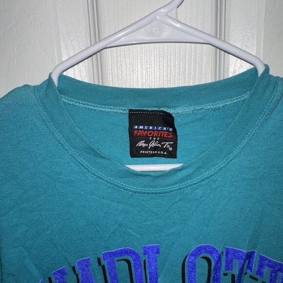 Vintage Charlotte Hornets T Shirt L Magic Johnson Ts Made In USA - Picture 9 of 13